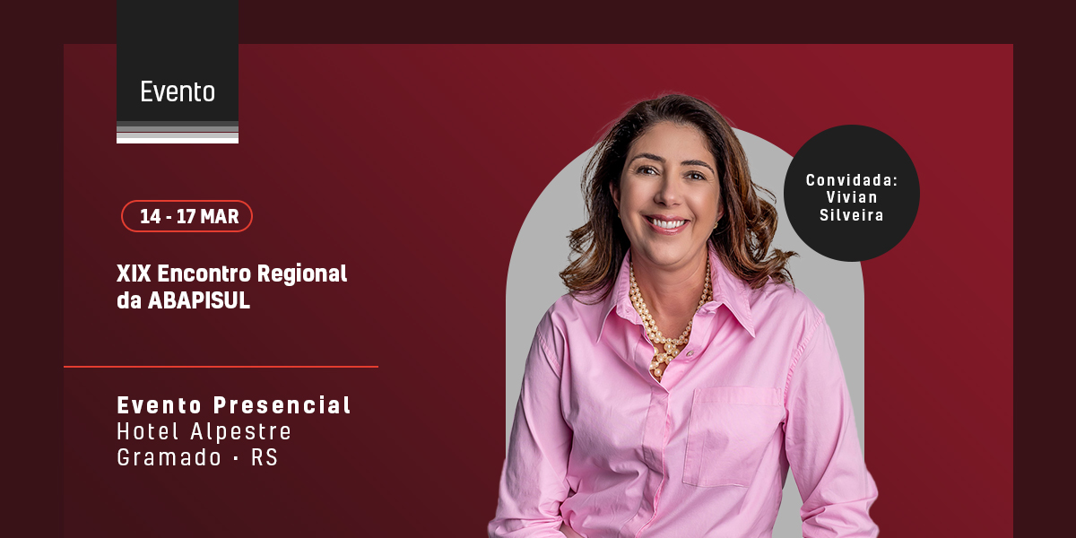 A nossa especialista em marcas Vivian de Melo Silveira representará Kasznar Leonardos no XIX Encontro Regional da ABAPISUL, que ocorrerá em Gramado – RS. Kasznar Leonardos também é um dos patrocinadores do encontro.